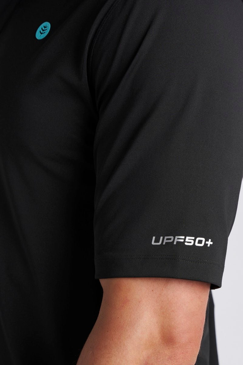 Erodym | Men's Short Sleeve Sports Polo | Black