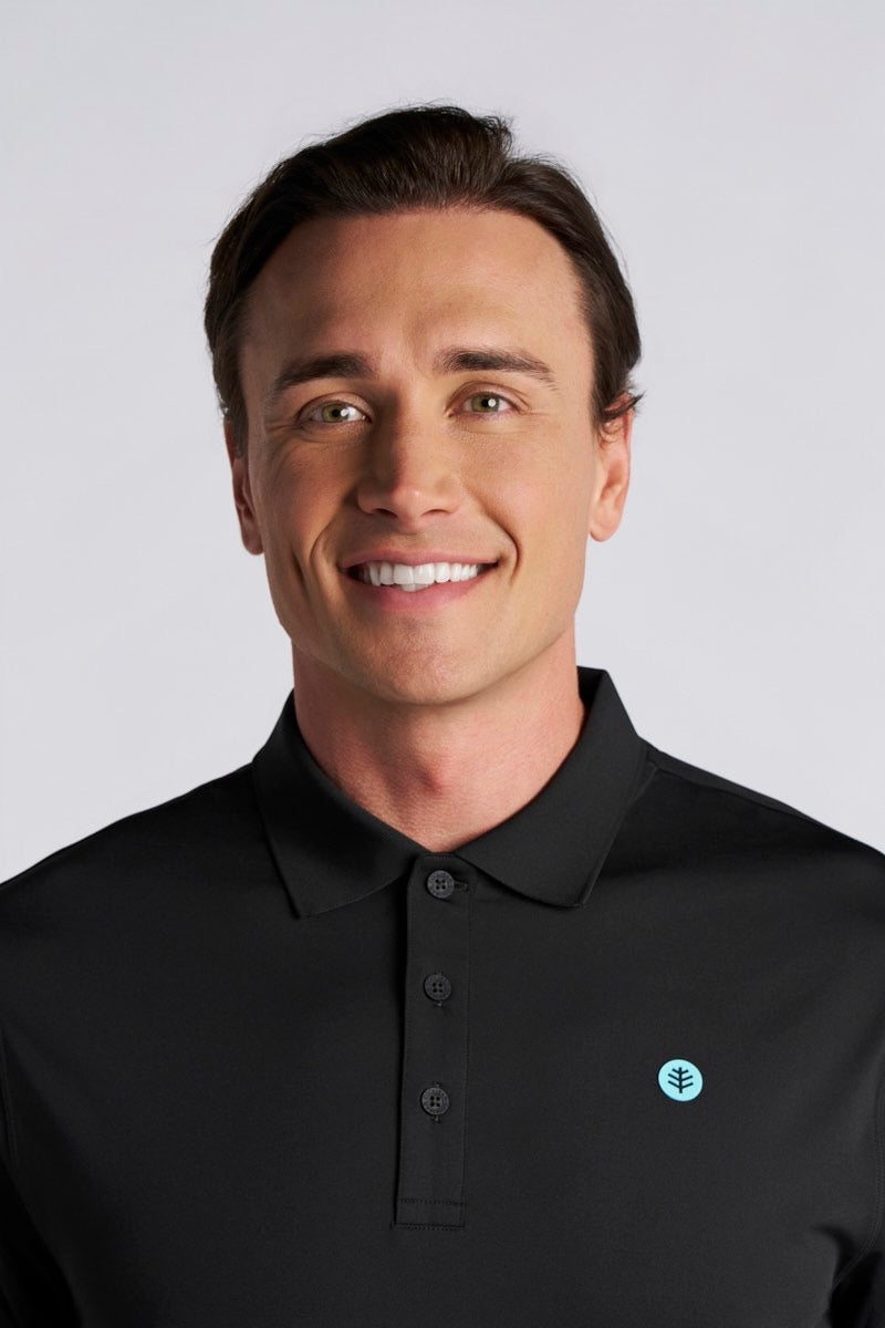 Erodym | Men's Short Sleeve Sports Polo | Black