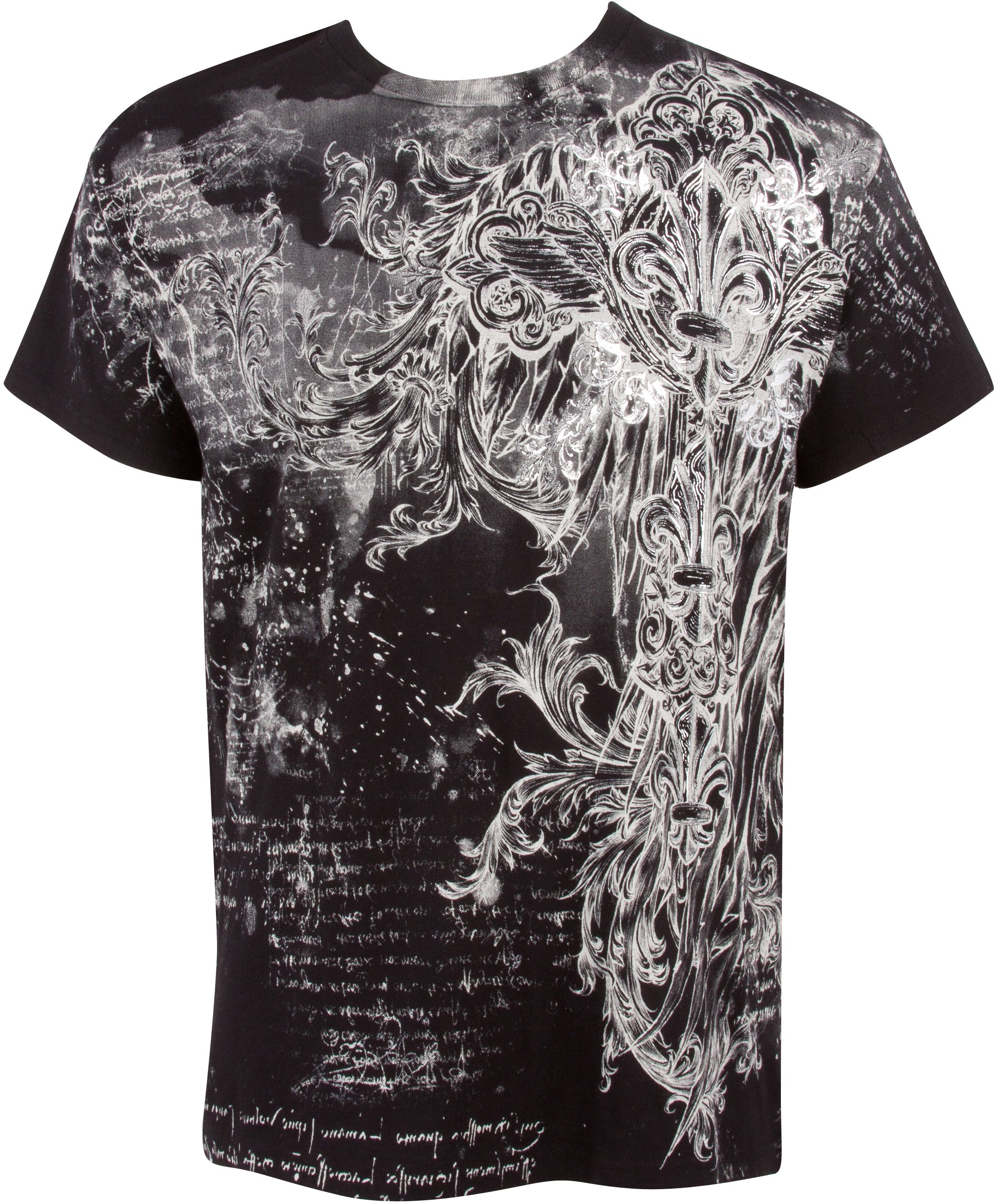 Sakkas Vines and Fleur De Lis Cotton Mens T-Shirt